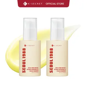[KSECRET Official] SEOUL 1988 Retinal Serum Duo | Formulated with Advanced Retinal Liposome 2% | Intensive Wrinkle Care, Pore Minimizing & Skin Renewal