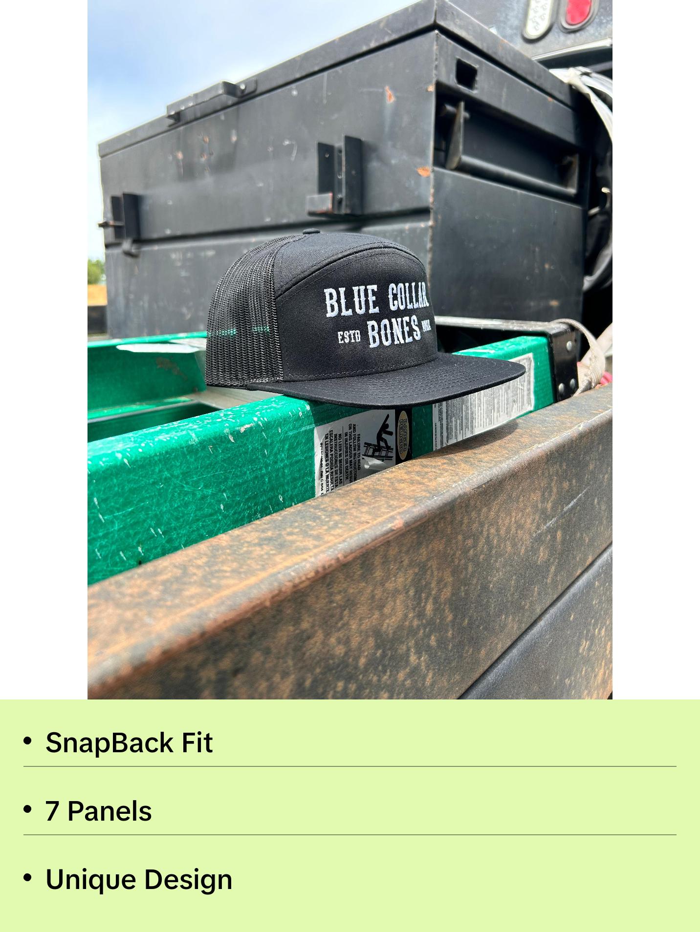 Blue Collar Bones 7 Panel Hat