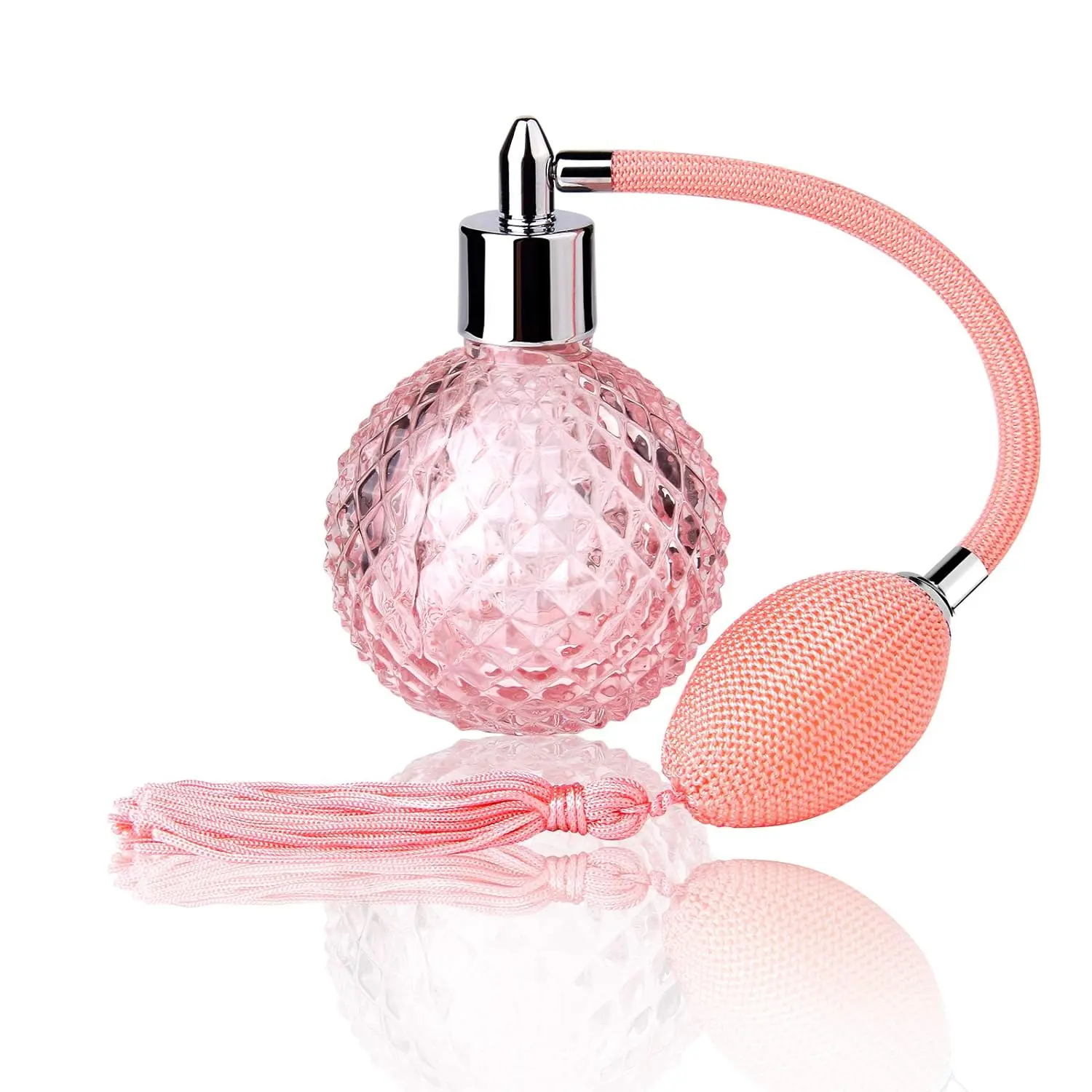 100 ml Durable Modern Synthetic Refillable Glass Perfume Spray Bottle with Long Tassel & Refillable Reservoir, Home Organizer Storage Bottle, 4.1 Inch*2.7 Inch