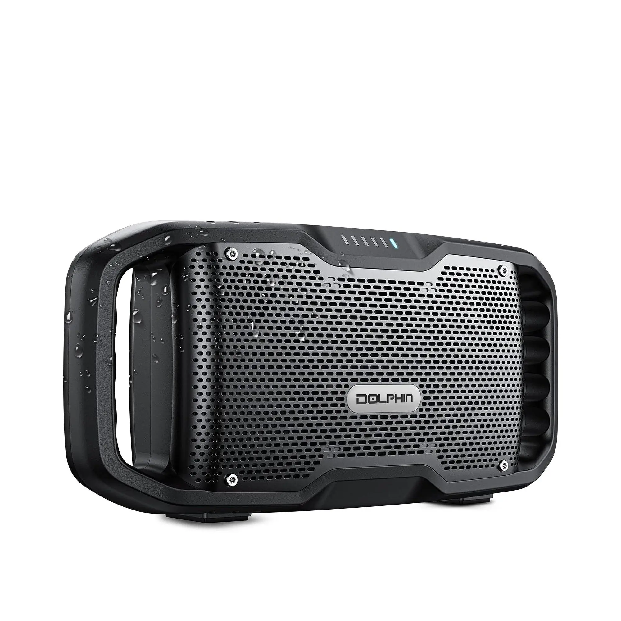 Dolphin Soundbyte s100 Portable Bluetooth Speaker with 20h Battery Life IPX5 Water-Resistant Dual Woofers Built-in Power Bank Rugged Design for Outdoor Beach Use