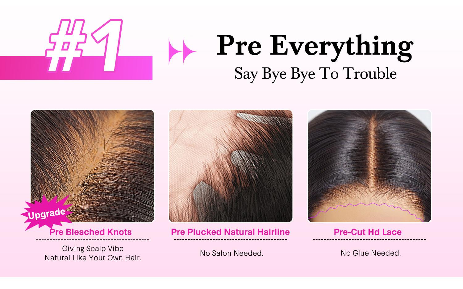 Vshow Bleached Knots Short Bob Straight Human Hair Wear Go Wigs With Bleached Knots Pre Cut 7x5 Lace Wigs For Women