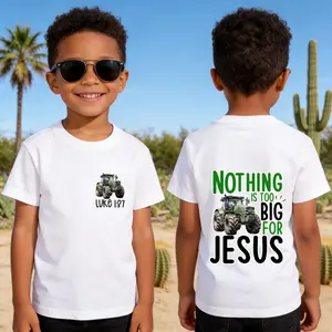 Christian Kid T-Shirt God Jesus Design For Toddler Girls Boys Faith Shirt Summer Cotton Bible Verse Tees