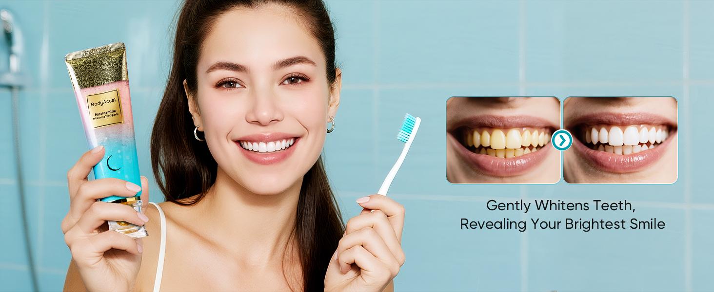 【SW】BodyAccel 【Tripel Whitening】Niacinamide Whitening Toothpaste Best  gift for your daily life.