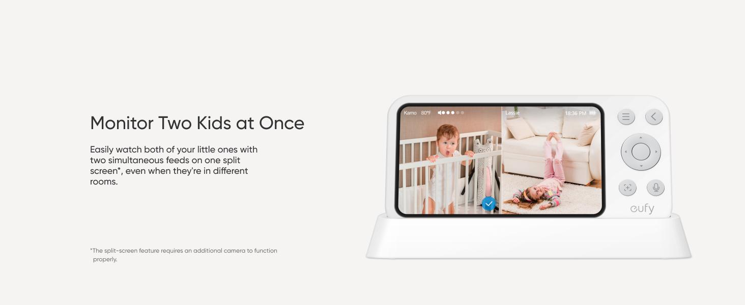 eufy E21 Baby Monitor, with 4K Camera, Hybrid Wi-Fi and No Wi-Fi Connection, App and Monitor Control, Ultra-Clear Night View, Pan-Tilt, 8× Zoom, Portable Camera with Built-In Battery, ANR, Smart Alerts|Spingtok eufy E21 Baby Monitor, with 4K Camera, Hybrid Wi-Fi and No Wi-Fi Connection, App and Monitor Control, Ultra-Clear Night View, Pan-Tilt, 8× Zoom, Portable Camera with Built-In Battery, ANR, Smart Alerts|Spingtok