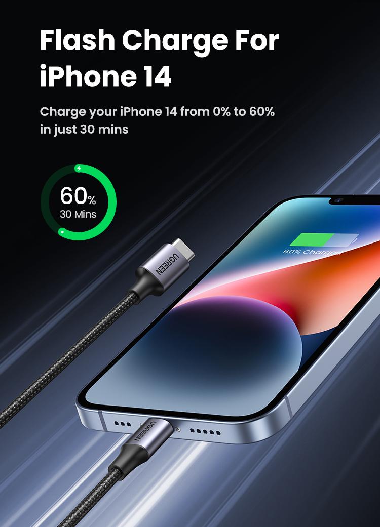 UGREEN USB C to Lightning Cable. MFi Certified. Charging & Data Cable. Compatible with iPhone 14/14 Pro/14 Pro Max, 13/12/11/X/XR/XS/8 Series, iPad -Deals for You,Labor Day Sale，TikTokShopBlackFriday ,TikTokShopHolidayHaul