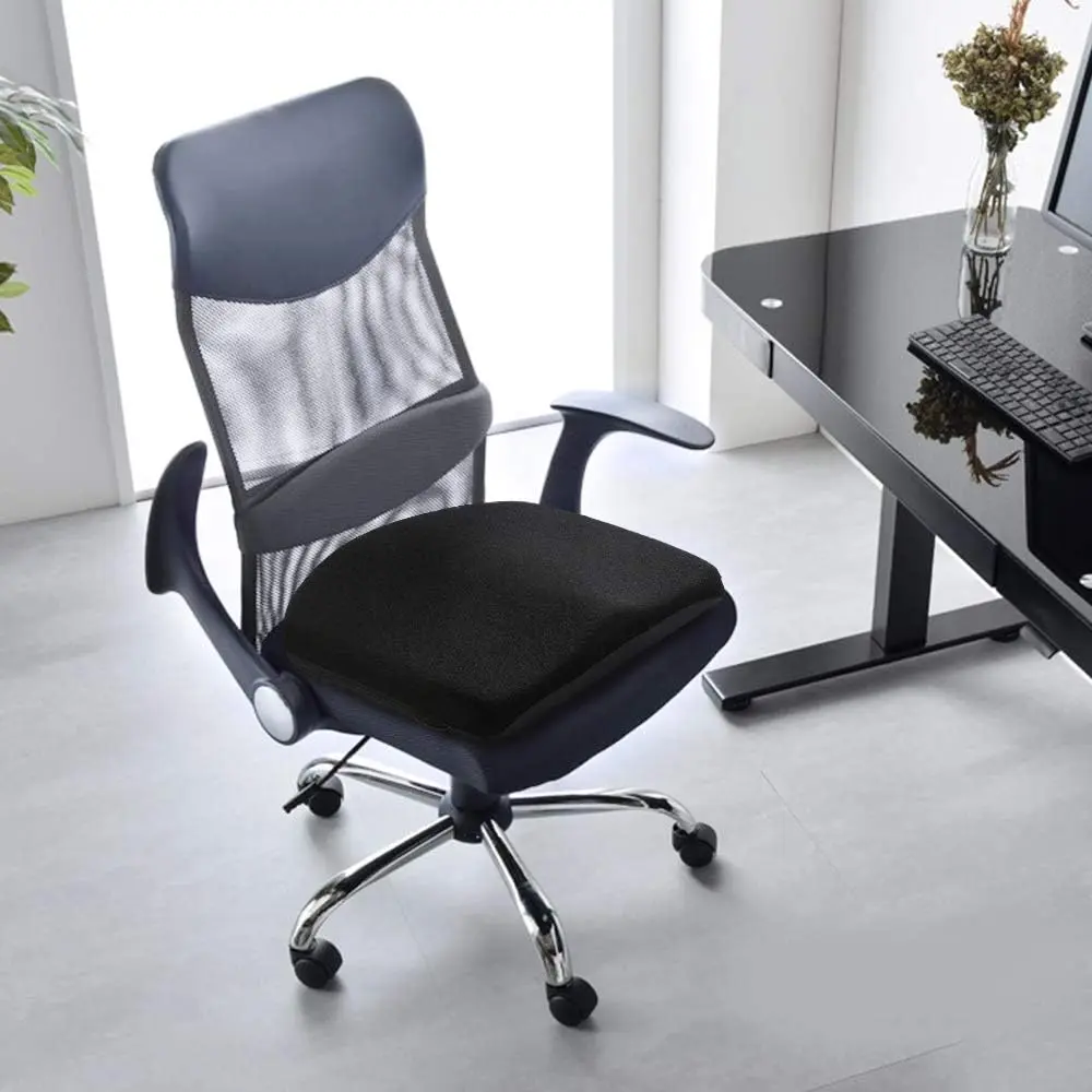 Memory Foam Seat Cushion, Office Soft Seat Cushion with Carry Handle, Washable Cover, Comfortable Coccyx Cushion for Home Office Chair Pad, Car Seat, Wheelchair