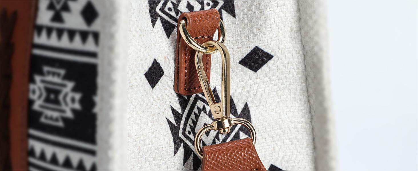 Canvas Tote Bag for Women with Clutch Purse,Spring Glow Up Lightweight Tote Bags with Crossbody Bags,Shoulder Bags,Boho Aztec Handbags for Work,Office