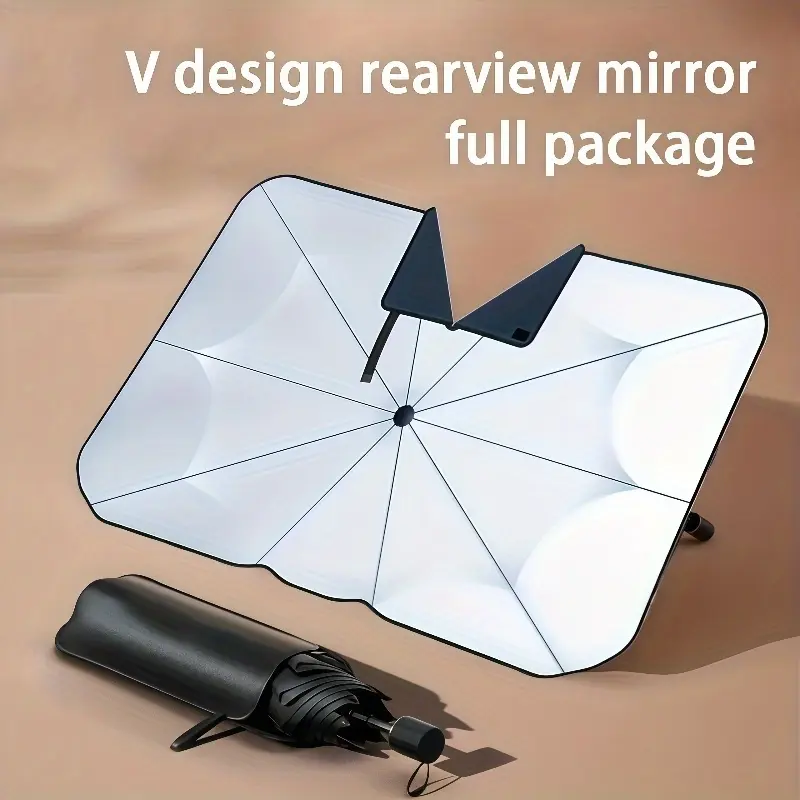 Car Sunshade for Front Windshield, Sun Protection and Heat Insulation Sun Visor, Blackout Curtain, Car Interior Windshield Cover, Small Car Sunshade Umbrella
