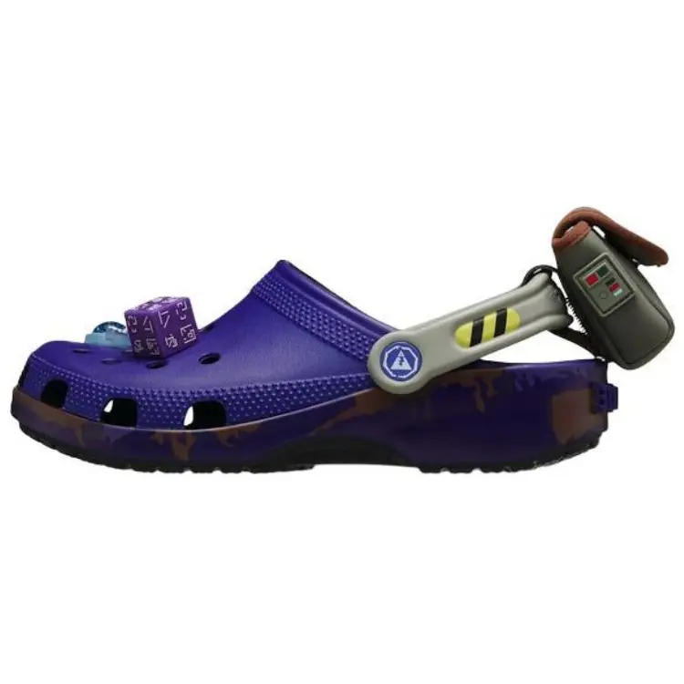 Crocs Fortnite x Classic Comfy Clog Shoe - Battle Bus Collaborative Sports Footwear, Lightweight, Casual, Runs Small, for Gaming Enthusiasts, US 5/6, US M 10, Adults & Kids
