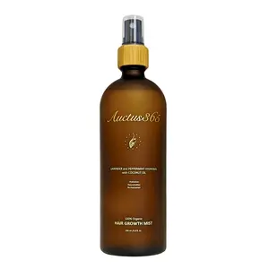 Auctus365 100% Organic Lavender Hair Growth Mist, with Coconut & Peppermint Oils - Hydrating, Lengthening Floral Haircare for Hair Loss