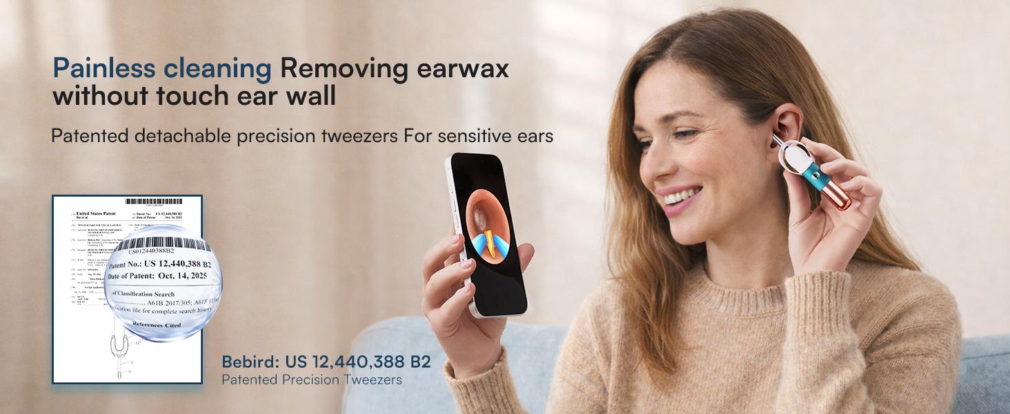【Theatrical-Grade】Bebird Earsight Ultra Ear Wax Removal Tool , Ear Cleaner with Flexible Ear Camera Otoscope, Painless Visual Ear Pick Tweezers, Visual Scope Earwax Cleaning Dropper, Ear Cleaning Kit for Family