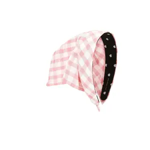 Lele Sadoughi Jackie Vintage Check Handkerchief Headband in Bubblegum