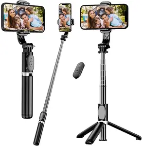 40" Selfie Stick Tripod with Wireless Remote & 360° Rotation – Anti-Shake Floor Stand for iPhone & Android