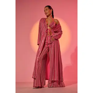 TAYLOR SEQUIN FRONT TIE DUSTER