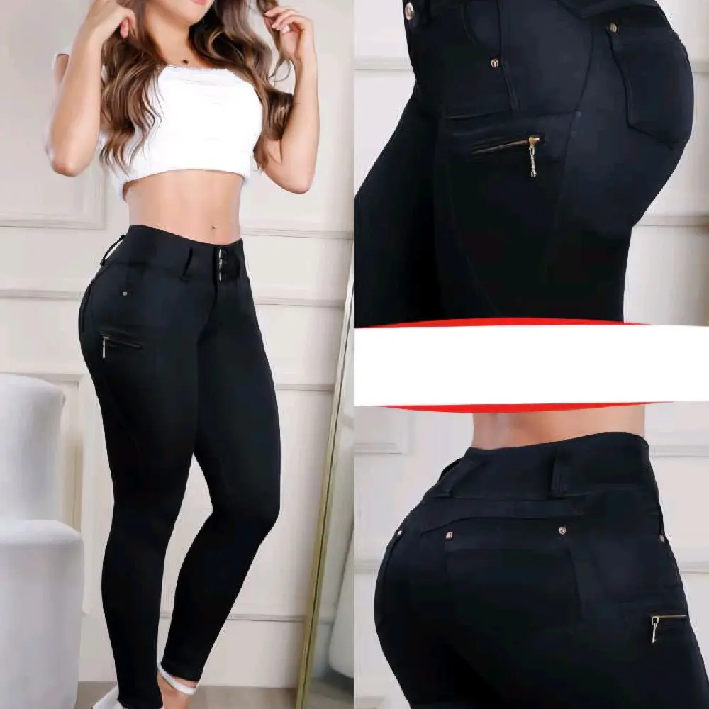 BON BON UP Women's Colombian High-Waist Jeans - Flare Cut Bottom, Comfortable Denim Pants, Casual All-Seasons Wear