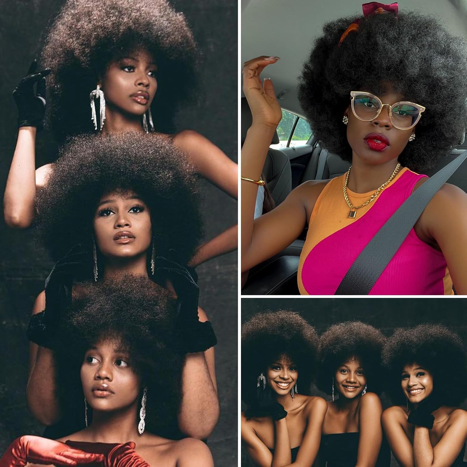 [2025 Super Deal] Cliclihair Afro wigs Human Hair Wear And Go Glueless Short Kinky Curly Wig With Bangs For Women Cosplay Wig #TikTokShopBlackFriday