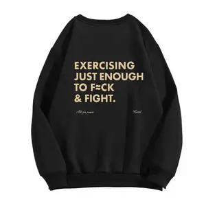 EXERCISING JUST ENOUGH TO F≈CK & FIGHT Funny Unisex T-shirt for Men & Women, 100% Premium Cotton, Streetwear Style, Retro Vintage Y2k, Gift for Her an Sweatshirt, Hoodie, Comfort Colors