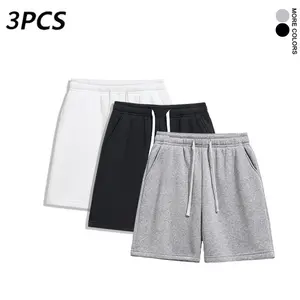 3pack Unisex Knitted Casual Sports Sweat Shorts, Loose Five-Point Shorts for Summer (Available in 1-Pack and 3-Pack Options)