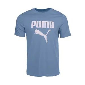 PUMA Mens Framed Up Graphic Crew Neck Short Sleeve Casual Tops Casual - Blue