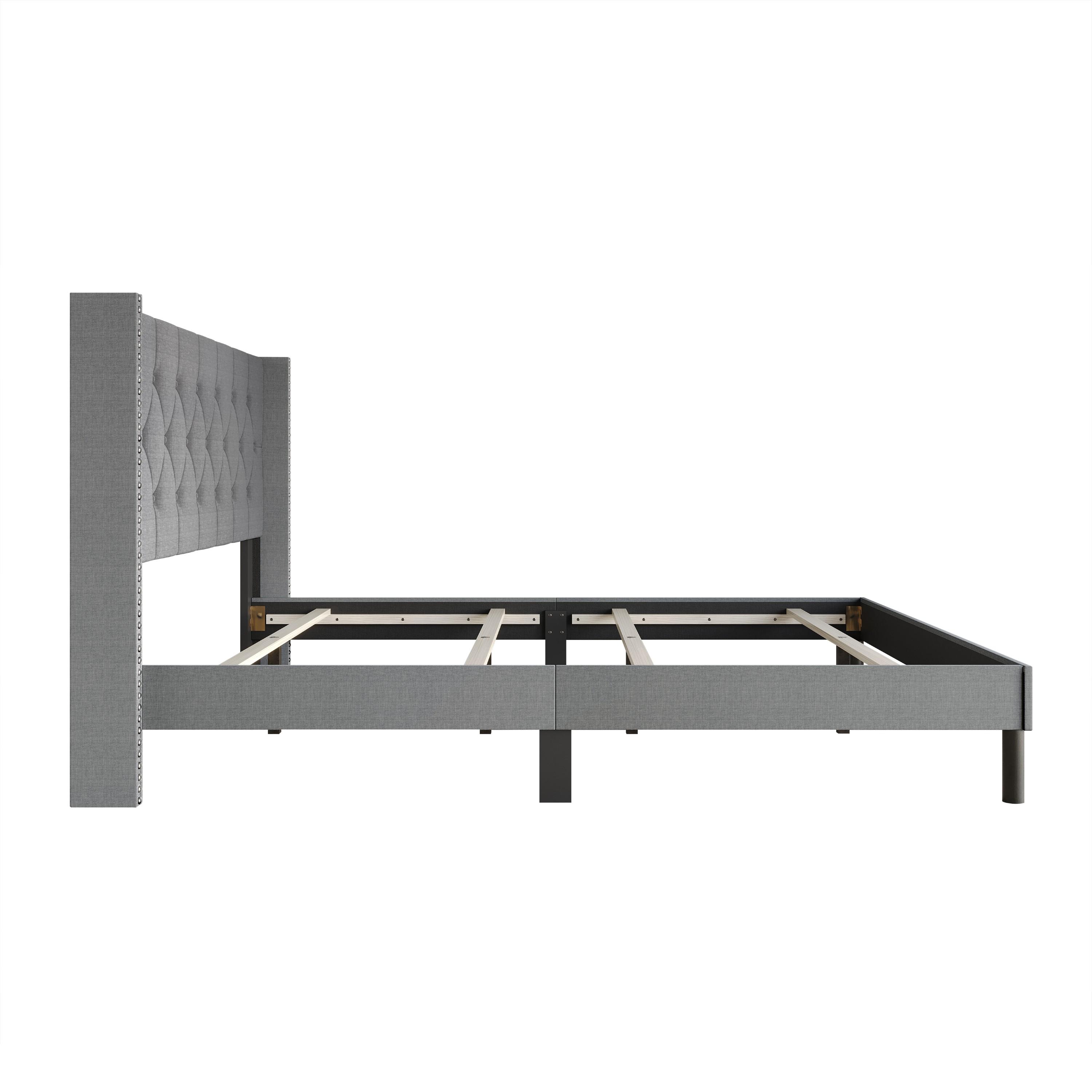 Favorer Cicero Tufted Upholstered Wingback Panel Bed, Box Spring Require, Comfortable and Stylish Design King Size Four Sturdy Legs Favorer Cicero Tufted Upholstered Wingback Panel Bed, Box Spring Require, Comfortable and Stylish Design King Size Four Sturdy Legs