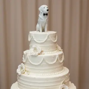 3D Dog Figurine Cake Topper - Customizable