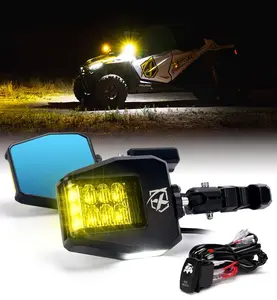 Amber Light UTV Side View  Mirrors