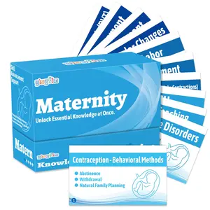 Maternity Flash Cards Medical Nursing School Essentials Review Exam Flash Cards Double-Sided Professional Study Tool School Supplies & Gifts for Medical Students Test Prep