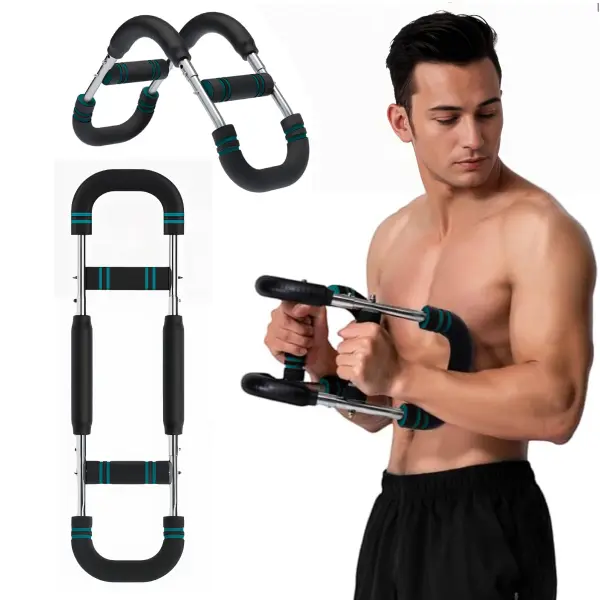 Adjustable Portable Upper Body Twister, Adjustable Multi-Purpose Arm Chest Trainer, Detachable Arm Strength Training Bar, Fitness Equipment for Home Gym, Gym Accessories for Men, AB Workout, Gym Equipment