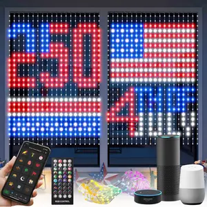 Smart Curtain Lights 540 Programmable RGBIC Fairy LED Lights 5 x 6.9ft WiFi Remote Control Alexa Google Home Compatible for Thanksgiving Christmas New Year Themes