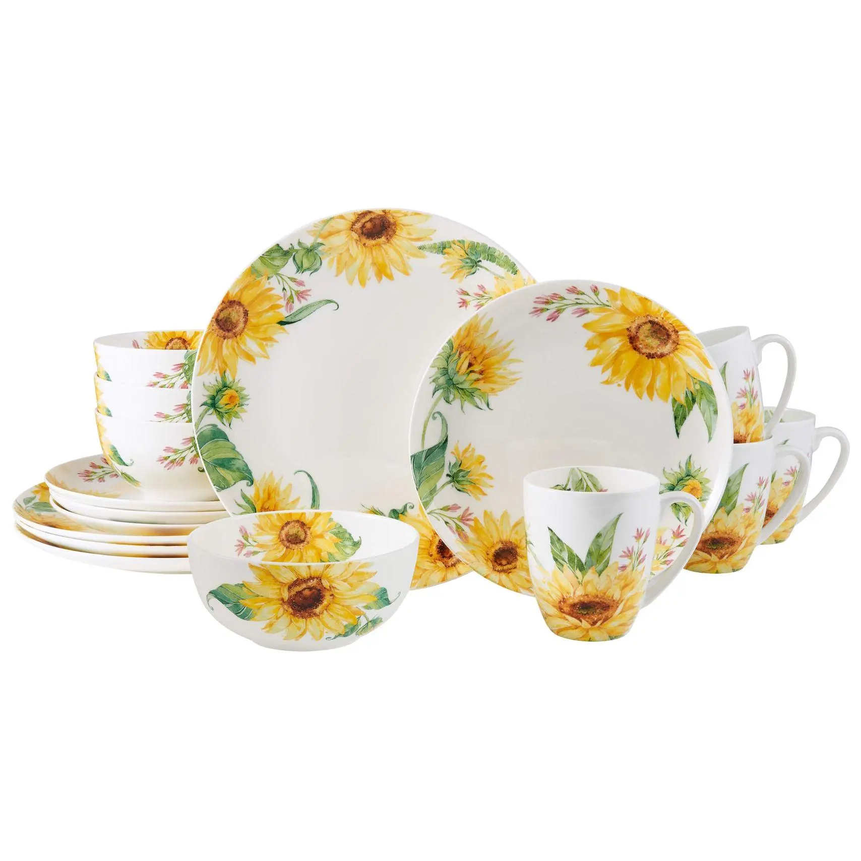 Mikasa Sunflower 16-Piece Dinnerware Set