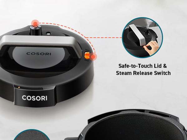 [Live] COSORI Electric Instant Pot Pressure Cooker 6-Qt, 9-in-1 Multi-Cooker: Rice, Sauté, Sous Vide,Sterilizer,1100W,Stainless Steel,Aluminium Inner Pot,Cookbook