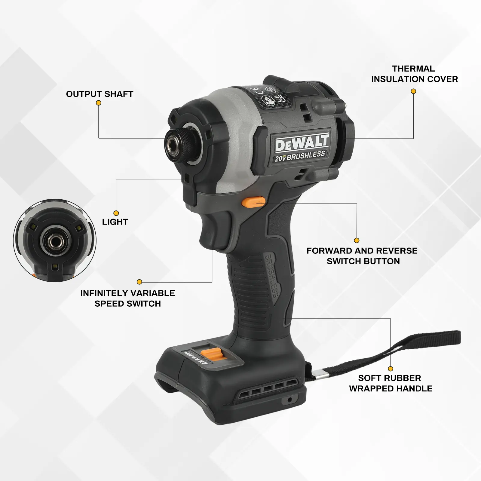 DEWALT DCF85M McLaren 18V XR Brushless Cordless Impact Driver Combo - Includes Brushless Impact Drill Functionality, Ideal for DIY, Drill/Driver Tasks