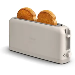 2 Slice Slim Toaster, Fits-anywhere™ Kitchenware, 6 Setting Shade Control with Reheat & Cancel Buttons, Fits sourdough, 10" Long Slot, Anti Jam & Auto Shutoff, 900 Watt, Oatmilk