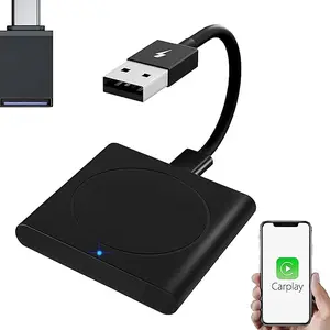 Wireless CarPlay Adapter Wired to Wireless Plug & Play Auto Connect, 5.8GHz WiFi Bluetooth, for 2016-2026 Factory CarPlay Cars & iPhone iOS 10+