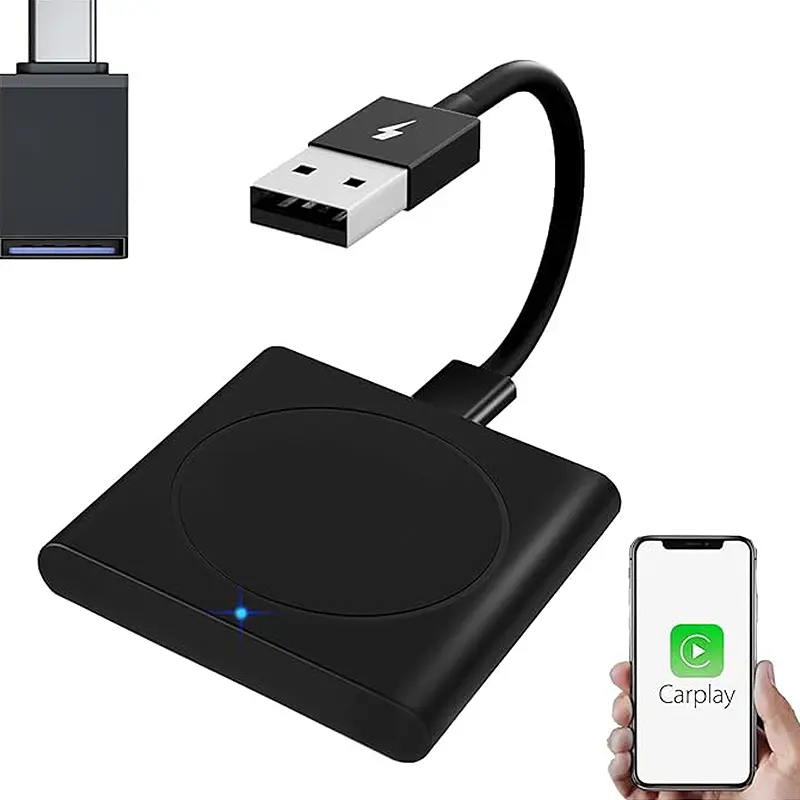 Wireless CarPlay USB Adapter, Wired-to-Wireless Car Accessories Converter with Plug & Play Auto Connect, 5.8GHz WiFi Bluetooth Car Adapter, Voice Control, Compatible with 2016-2026 Factory CarPlay Vehicles & iPhone iOS 10+, Wireless Carplay Adapter