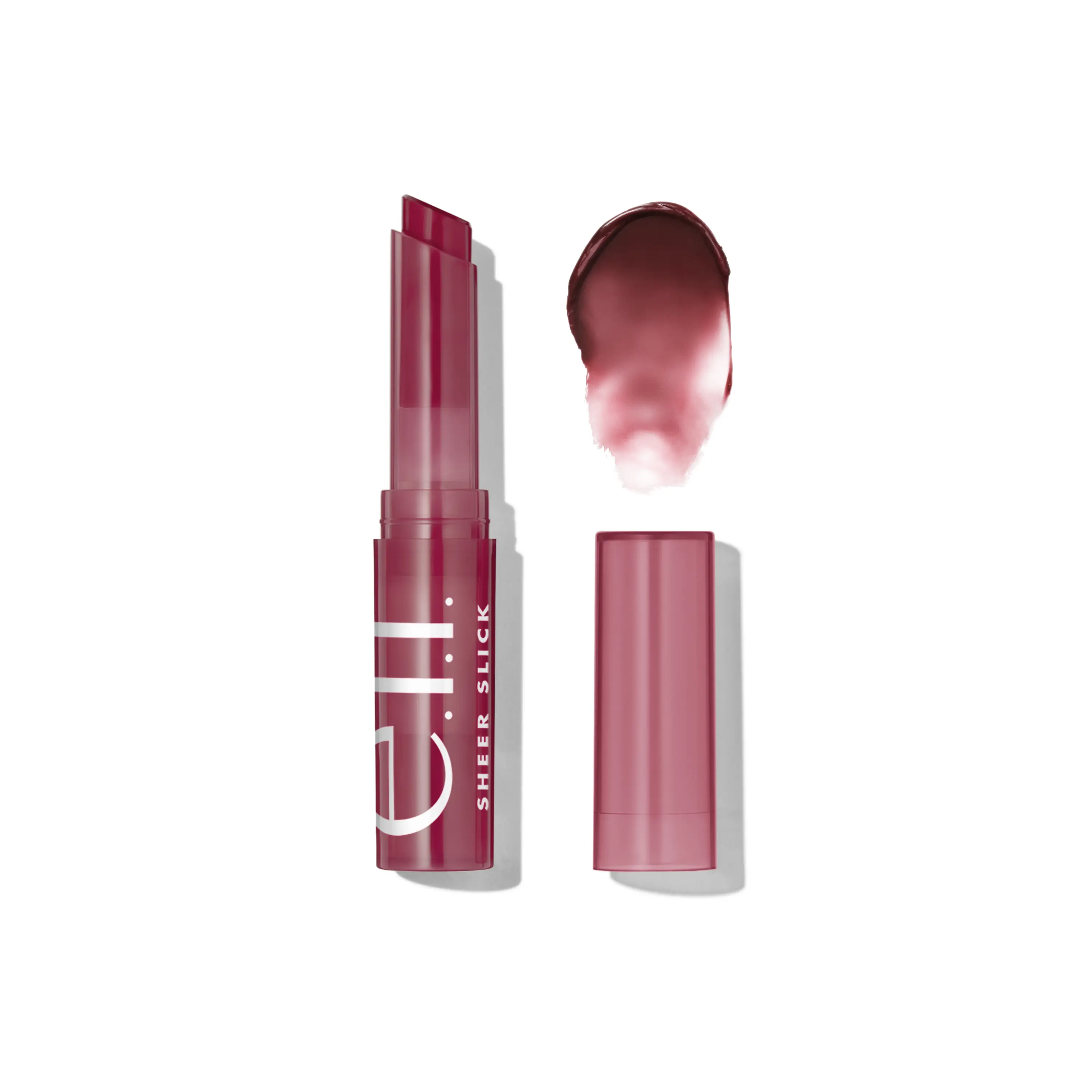 e.l.f. Sheer Slick Lipstick Black Cherry - Hydrating Tinted Lip Balm, Glossy Shine, Vitamin E & Meadowfoam Oil, Vegan Cruelty-Free, $6
