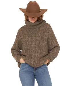 Shyanne Women's Sherry Oversized Turtleneck Sweater - Swho25sw10-Tup