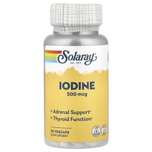 Solaray Iodine, 500 mcg, 30 VegCaps Solaray Iodine, 500 mcg, 30 VegCaps