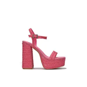 Summer Fling Rope Platform Women's Footwear – Hot Pink