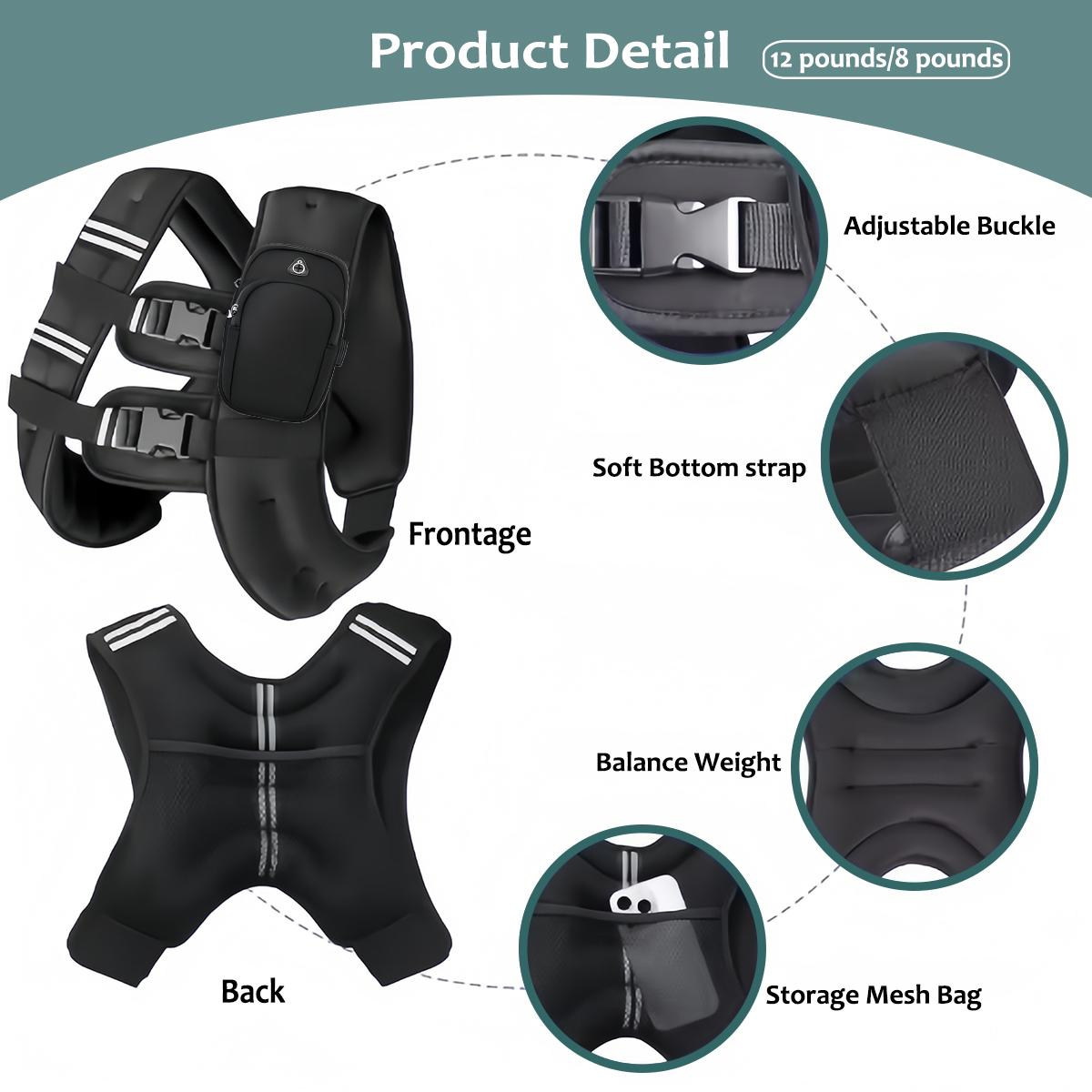 Lightweight Weighted Vest for Beginners & Advanced Training Unisex Fitness Auxiliary Equipment Strength Training Running Vest Ideal for All Levels