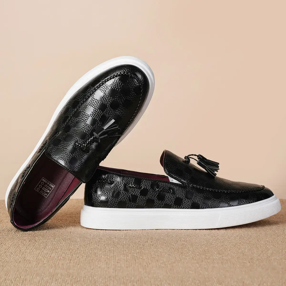 PU Men's Loafers with Tassel - Big Sizes Available, Fast Delivery