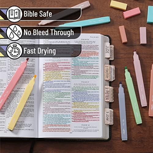 Aesthetic 8 Pcs Pastel Highlighters Set – with Chisel Tip, Candy Colors – No Bleed, Assorted Colors for Bible Study, Journaling & Note-Taking gel pen pencil  sharpener 0  .  5  mechanical  pencil