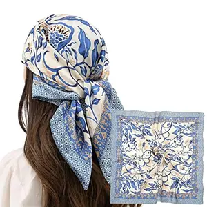 RIIQIICHY Women Head Hair Scarf Like Satin Silk Scarf Sleeping Hair Wrapping Night 27.5"