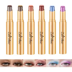 3-in-1 ZaiDoc Easy Eyeshadow Stick for Beginners,SmudgeProof in Seconds, One-Stroke Application,Creamy Shimmer Trio Eyeshadow Stick Waterproof Longwear Liquid Eyeliner Color Changing Lip Oil Trio Waterproof Shiny Diamond Eyeshadow