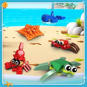 HOGOKIDS 24 Pack Valentines Party Favors for Kids Building Set - 629PCS Mini Marine Animals Blocks Toy for Valentines Day Goodie Bag Stuffers Classroom Prizes Gifts fo Kids Boy Girl Student Ages 6-12 HOGOKIDS 24 Pack Valentines Party Favors for Kids Building Set - 629PCS Mini Marine Animals Blocks Toy for Valentines Day Goodie Bag Stuffers Classroom Prizes Gifts fo Kids Boy Girl Student Ages 6-12