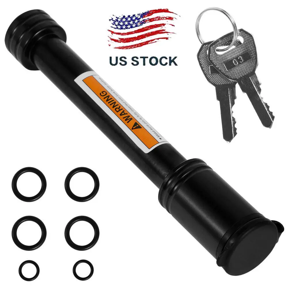 5/8-Inch Hitch Pin Lock with 2 Keys, Secure Trailer Receiver Lock for 2-Inch Towing Hitch, Durable & Rustproof for Trucks and Trailers