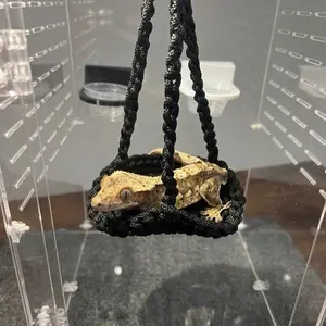 Nylon Paracord Gecko Hammock, Hanging Reptile Swing Platform, Reptile Enclosure Decoration