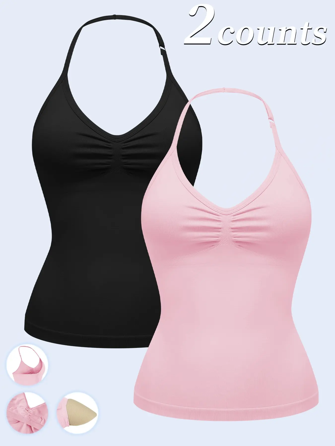 1/2/3/4 Pcs Impact Longline Strappy Top Fitness Sports Yoga Impact Gymwear Tanks Sporty Tank Top Women Workout Sportswear Activewear Outdoor Running Tops Sleeveless Sports Vests Athletic Tank