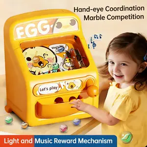 Dino Pinball Machine 2026 New Fun Educational Toy for Focus Training Battery Powered with Sound Effects Perfect for Ages 3-6 Cool Birthday New Year Gift Idea for Kids Dinosaur Version Fantasy Toys Hand Eye Coordination Marble Competition