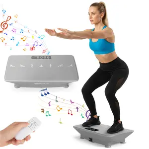 【Bellemave】Full Body Vibration Plate Exercise Machine, 10 Adjustable Speed Levels with Remote Control & Music Function